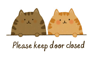 Cartoon Cat Couple Vinyl Car Decal Sticker – Waterproof & UV-Resistant 