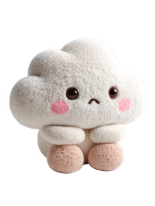 Cloud Plush Toy Vinyl Car Decal Sticker – Waterproof & UV-Resistant 