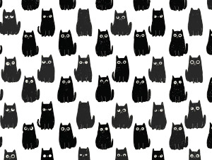 Cartoon Cat Silhouettes Vinyl Car Decal Sticker – Waterproof & UV-Resistant 