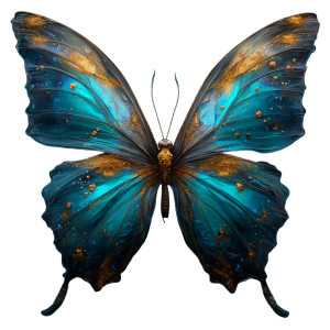 Vibrant Blue Butterfly Vinyl Car Decal Sticker – Waterproof & UV-Resistant 