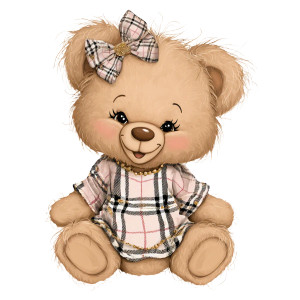 Stylish Teddy Bear V5 Vinyl Car Decal Sticker – Waterproof & UV-Resistant 