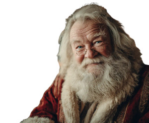 Santa In Hut Vinyl Car Decal Sticker – Waterproof & UV-Resistant 