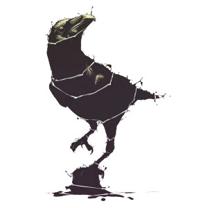 Black Crow Illustration Vinyl Car Decal Sticker – Waterproof & UV-Resistant 