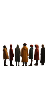 Cyberpunk Villagers Scene Vinyl Car Decal Sticker – Waterproof & UV-Resistant 