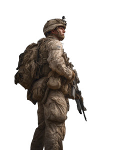 American Soldier Portrait Vinyl Car Decal Sticker – Waterproof & UV-Resistant 