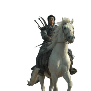 Warrior On Horseback V9 Vinyl Car Decal Sticker – Waterproof & UV-Resistant 