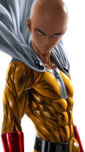 Saitama Close-Up Vinyl Car Decal Sticker – Waterproof & UV-Resistant 
