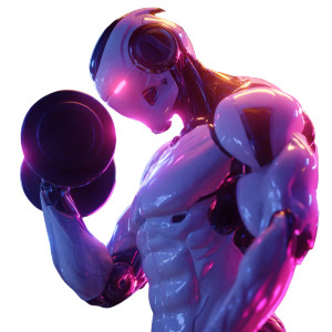 Futuristic Robot Athlete Vinyl Car Decal Sticker – Waterproof & UV-Resistant 