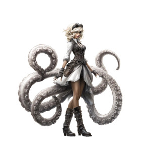 Tentacled Humanoid Vinyl Car Decal Sticker – Waterproof & UV-Resistant Tentacled Humanoid Vinyl Car Decal Sticker – Waterproof & UV-Resistant