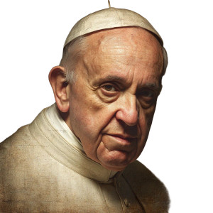 Pope Francis Portrait V9 Vinyl Car Decal Sticker – Waterproof & UV-Resistant 