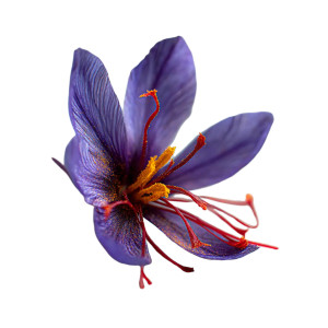 Saffron Flower Bloom Vinyl Car Decal Sticker – Waterproof & UV-Resistant 