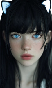 Anime Cat Girl V61 Vinyl Car Decal Sticker – Waterproof & UV-Resistant 