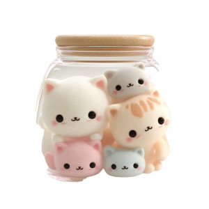 Kawaii Kitten Jar Vinyl Car Decal Sticker – Waterproof & UV-Resistant 