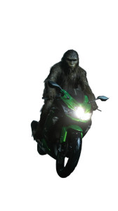 Ape On Motorcycle Vinyl Car Decal Sticker – Waterproof & UV-Resistant 