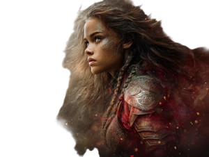 Fierce Warrior Woman V7 Vinyl Car Decal Sticker – Waterproof & UV-Resistant 