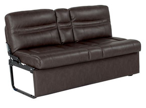 Lippert 62 Inch Jack Knife RV Sofa | Tri-Fold Convertible | Millbrae PolyHydeÂ Leather | Sleeps 2 Comfortably
