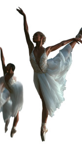 Ballet Dancers Leaping Vinyl Car Decal Sticker – Waterproof & UV-Resistant 