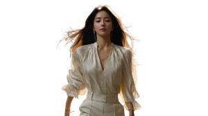 Celestial Woman Walking Vinyl Car Decal Sticker – Waterproof & UV-Resistant 