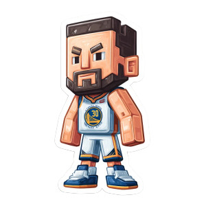 Minecraft Curry Sticker Vinyl Car Decal Sticker – Waterproof & UV-Resistant 