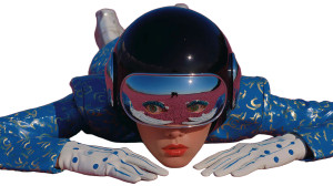 Retro Futuristic Woman V4 Vinyl Car Decal Sticker – Waterproof & UV-Resistant 