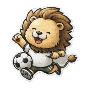 Cartoon Lion Mascot Vinyl Car Decal Sticker – Waterproof & UV-Resistant Cartoon Lion Mascot Vinyl Car Decal Sticker – Waterproof & UV-Resistant