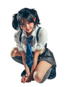 Japanese School Girl V47 Vinyl Car Decal Sticker – Waterproof & UV-Resistant 