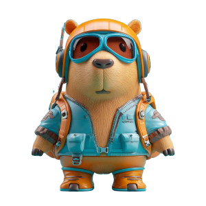 Skydiver Capybara Vinyl Car Decal Sticker – Waterproof & UV-Resistant Skydiver Capybara Vinyl Car Decal Sticker – Waterproof & UV-Resistant