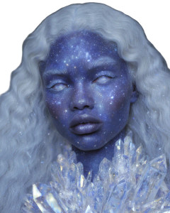 Starry Night Goddess Vinyl Car Decal Sticker – Waterproof & UV-Resistant 