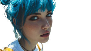 Blue-Haired Girl V7 Vinyl Car Decal Sticker – Waterproof & UV-Resistant Blue-Haired Girl V7 Vinyl Car Decal Sticker – Waterproof & UV-Resistant