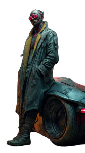 Cybernetic Bounty Hunter V2 Vinyl Car Decal Sticker – Waterproof & UV-Resistant 