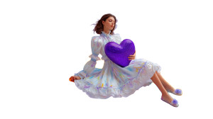 Girl On Rainbow Vinyl Car Decal Sticker – Waterproof & UV-Resistant 