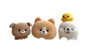 Fluffy Bath Time Vinyl Car Decal Sticker – Waterproof & UV-Resistant 