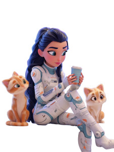 Orbital Café Scene V2 Vinyl Car Decal Sticker – Waterproof & UV-Resistant 