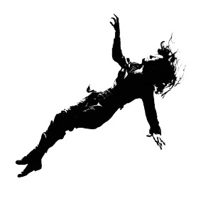Falling Silhouette V2 Vinyl Car Decal Sticker – Waterproof & UV-Resistant 