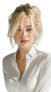 Radiant Blonde Woman V4 Vinyl Car Decal Sticker – Waterproof & UV-Resistant 