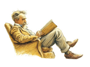 Reading Man V2 Vinyl Car Decal Sticker – Waterproof & UV-Resistant 