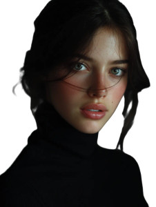 Demure Portrait V2 Vinyl Car Decal Sticker – Waterproof & UV-Resistant 