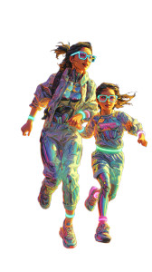 Starry Night Run Vinyl Car Decal Sticker – Waterproof & UV-Resistant 