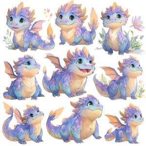 Iridescent Kawaii Dragon Vinyl Car Decal Sticker – Waterproof & UV-Resistant Iridescent Kawaii Dragon Vinyl Car Decal Sticker – Waterproof & UV-Resistant