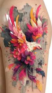 Phoenix Tattoo Vinyl Car Decal Sticker – Waterproof & UV-Resistant 