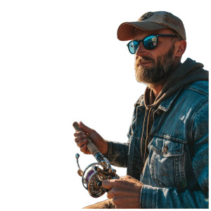 Man Fishing V2 Vinyl Car Decal Sticker – Waterproof & UV-Resistant 