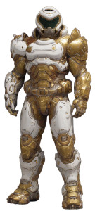 Golden Doom Slayer Vinyl Car Decal Sticker – Waterproof & UV-Resistant 