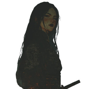 Samurai Woman V4 Vinyl Car Decal Sticker – Waterproof & UV-Resistant 