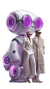 Kind Robot Assistant Vinyl Car Decal Sticker – Waterproof & UV-Resistant 