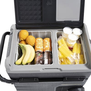 Smittybilt WAYPOINT Dual Compartment Refrigerator/Freezer | Portable Fridge w/ 12/110V Power, LCD Temp Control, Remote Monitoring, 1.9 Cu Ft Capacity