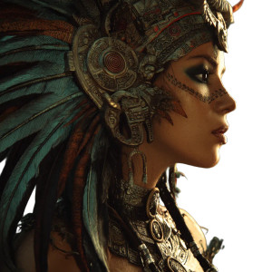 Aztec Warrior V2 Vinyl Car Decal Sticker – Waterproof & UV-Resistant 