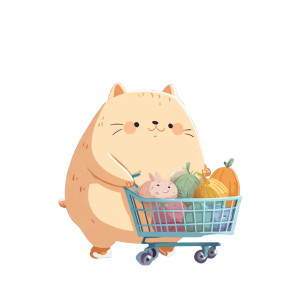 Chubby Cartoon Cat V2 Vinyl Car Decal Sticker – Waterproof & UV-Resistant 