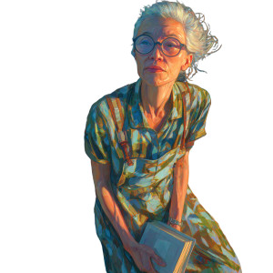 Vivid Elderly Reader V2 Vinyl Car Decal Sticker – Waterproof & UV-Resistant 