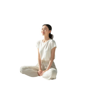 Chinese Woman Relaxing Vinyl Car Decal Sticker – Waterproof & UV-Resistant 