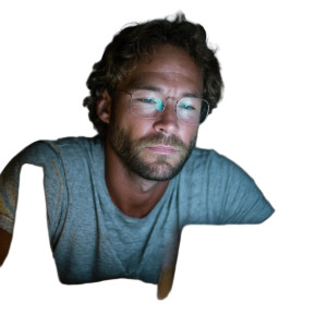 Stressed Man At Desk Vinyl Car Decal Sticker – Waterproof & UV-Resistant 